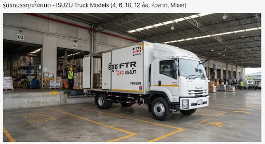 ภาพประกอบ ISUZU FTR รถบรรทุก 6 ล้อ