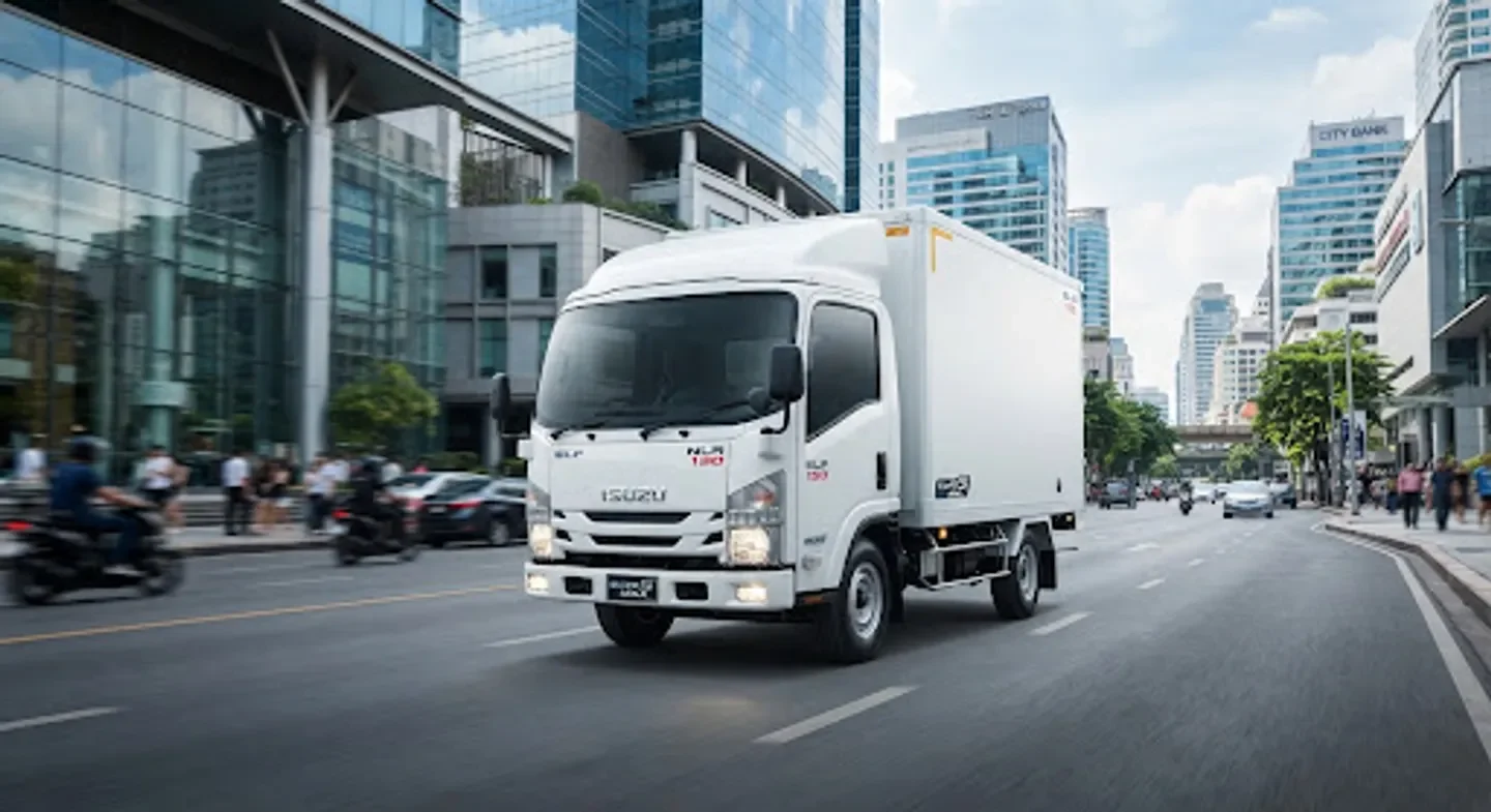 ภาพประกอบรถบรรทุก ISUZU NLR สำหรับงานขนส่งในเมือง