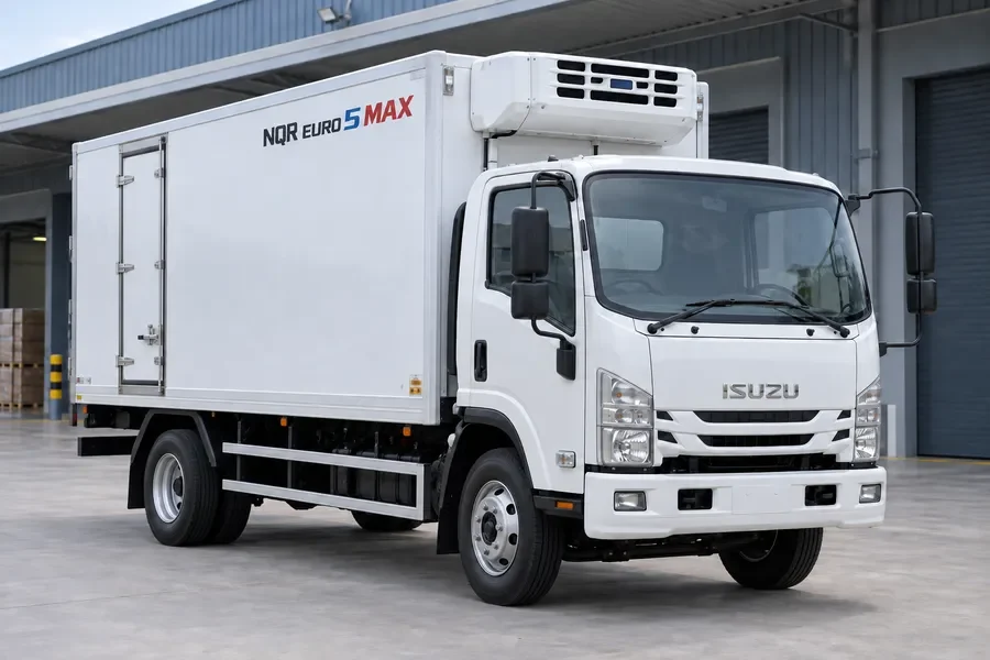 ภาพสร้างด้วย AI ของ Isuzu NQR EURO 5 MAX พร้อมตู้ควบคุมอุณหภูมิ